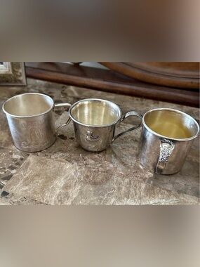 Vintage  silver plated mugs